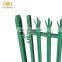 Green Powder Coated Palisade Fence Gate Design