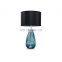 Best Selling Blue Finished Unique Design Color Glass Table Lamp For Villa And Home