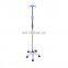 5 legs Mobile Stainless Steel Collapsible IV Pole Drip Infusion Stand for Hospital