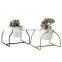 Mini Garden White Nordic Indoor Modern Mid Century Ceramic Succulent Planter Stand Flower Plant Pot With Stands
