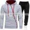 Factory custom wholesale men's large size casual zipper cardigan oblique zipper sports jogging suit Men's sweater and hoodie