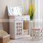 3-Drawer Shabby Chic Dressing Table Set Dresser with Folding Mirror & Floral Stool