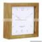 square wooden wall clock