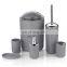 Hot sale bathroom accessories Black Grey  White 6PC Bathroom Accessories Set