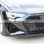 CLY Car Bumpers FOR 2019-2021 AUDI A6 upgrade RS6  body kit front bumper diffuser with exhaust pipe