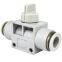 HVFF Series Plastic 2 way union straight air hand valve Quick Connector Pneumatic Fitting