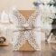 White Elegant Laser Cut Pocket Folded Wedding invitations Whit Envelope