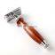 Eco-friendly Sandal Wood Handle  Razor Double Edge Mens Shaving Razor