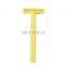 Face Razor yellow Color Wet Shaving Double Edge Safety Razor Mens Grooming Label Brass Safty Razor