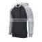 2022 high sold OEM pullover hoodie for men Gray and black custom fleece hoodies sweatshirts Raglan sleeves