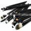20 Pcs Professional Eyeshadow Makeup Brush Sets Powder Foundation Eyeshadow Eyeliner Lip Full Cosmetic Brushes Set (Black)