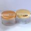300ml PET Facial Mask cram jars with coating gold lid from Guangzhou