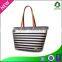 2016 fashion stripe canvas designer handbag ladies leisure bag wholesale