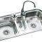 kitchen apron triple bowl stainless steel kitchen sinkHD10350