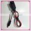 New Red /Black Of Cable Male DC 5.5x2.1 To 2.0 Female USB Power Cable
