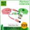 SLT Customized Colorful Flat Double Sided USB Cable for iphone Custom usb cable