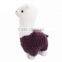 Cute Custom Plush White Alpaca Toy With Bow
