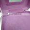 lOW PRICE unique custom cosmetic bags,multifunction makeup organizer,purple PU maleta de maquiagem