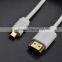 HDMI A to D micro HDMI cable high quality 19+1 high speed 4K