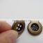 17.5 mm metal alloy antique brass 4 holes button
