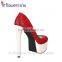 Leather material Custom design fetish platform shoes very high heels