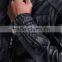 Men Studded Black Leather Jacket With Belt