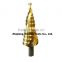 CHTOOLS HSS step drill with spiral flute with TIN coating