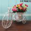 Indoor and outdoor white bicycle design iron flower stand                        
                                                Quality Choice