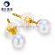 fashion jewelry 5--6mm white japanese akoya pearls earrings for sales