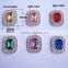 (M0270) 25mmX30mm rhinestone embellishment,clear crystals around,colorful beads,7 colors,