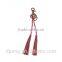 promotional key chain metal promotion leather tassel keychain