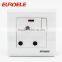 British standard white PC panel 15A wall switch with indicator light