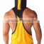 100% cotton mens gym stringer back singlet tank top hoodie