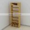 Supermarket wooden wine display shelf