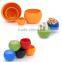 Wholesale colorful silicone serving bowl set for camping