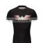 China athletic nylon polyester short sleeve shirts / dry wick softtextile running shirt