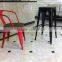 Vintage Industrial Restaurant Furniture Metal Dining Chair with Armrests