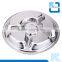 5 compartment stainless steel food tray plates
