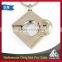 Custom design rhombus shape mat nickle coin bezel keychain