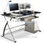HOT White High Gloss Tempered Glass Computer Desk