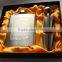 6oz Embossed Mini Flask Set With Funnel and Cups Gift Box Packing Hip Flask Set 18-8 Stainless Steel Hip Flask Set Pb Free