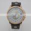 custom your owner logo big leather band men charm vintage watch relogio masculino