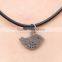 3.0mm Black adjustable vintage tree of life rubber necklace