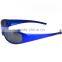 Blue half frame sunglasses, its leg with the cross