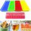 Amazon Popular 10 Cavities Silicone Cylinder Ice Cube Tray Freeze Mould
