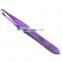 Purple color electrophoresis plated eyebrow squared tweezer