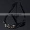 leather chain necklace with stainless steel clasp for women men