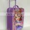 Small cartoon purple trolley bag for girl