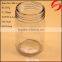 280ml round clear glass jar with golden screw cap