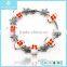 Yiwu New 925 Sterling Silver Colorful Beads Zinc Alloy Bracelet